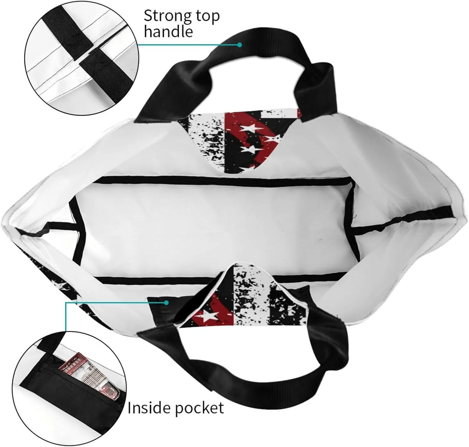 American Motorcycle Flag Dirt Bike Women's Tote Bag Large Capacity Single Shoulder Bags Handbag for Shopping Work