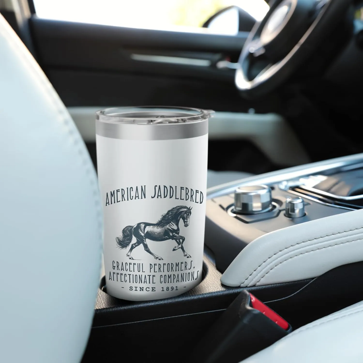 AMERICAN SADDLEBRED VINTAGE HORSE DESIGN Stainless Steel Insulated Tumbler