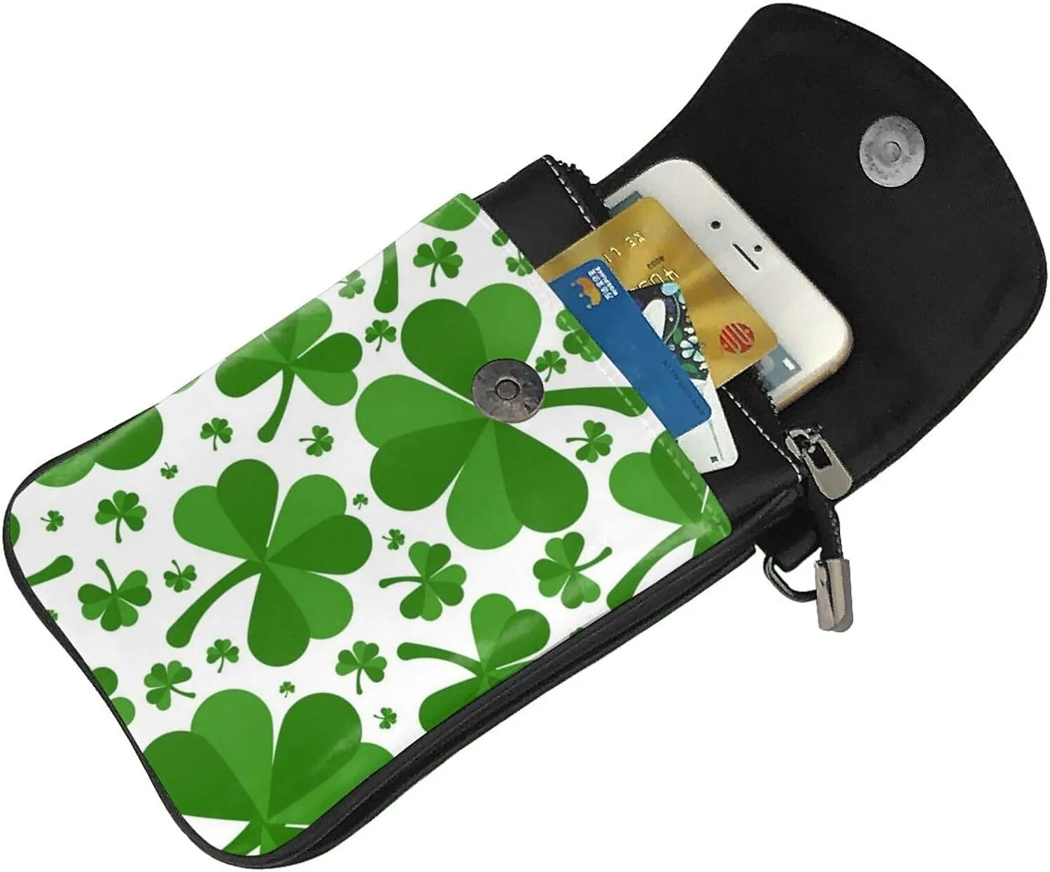 AMRANDOM Leather Small Crossbody Bags for Women Cell Phone Purse Wallet Adjustable Strap