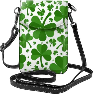 AMRANDOM Leather Small Crossbody Bags for Women Cell Phone Purse Wallet Adjustable Strap
