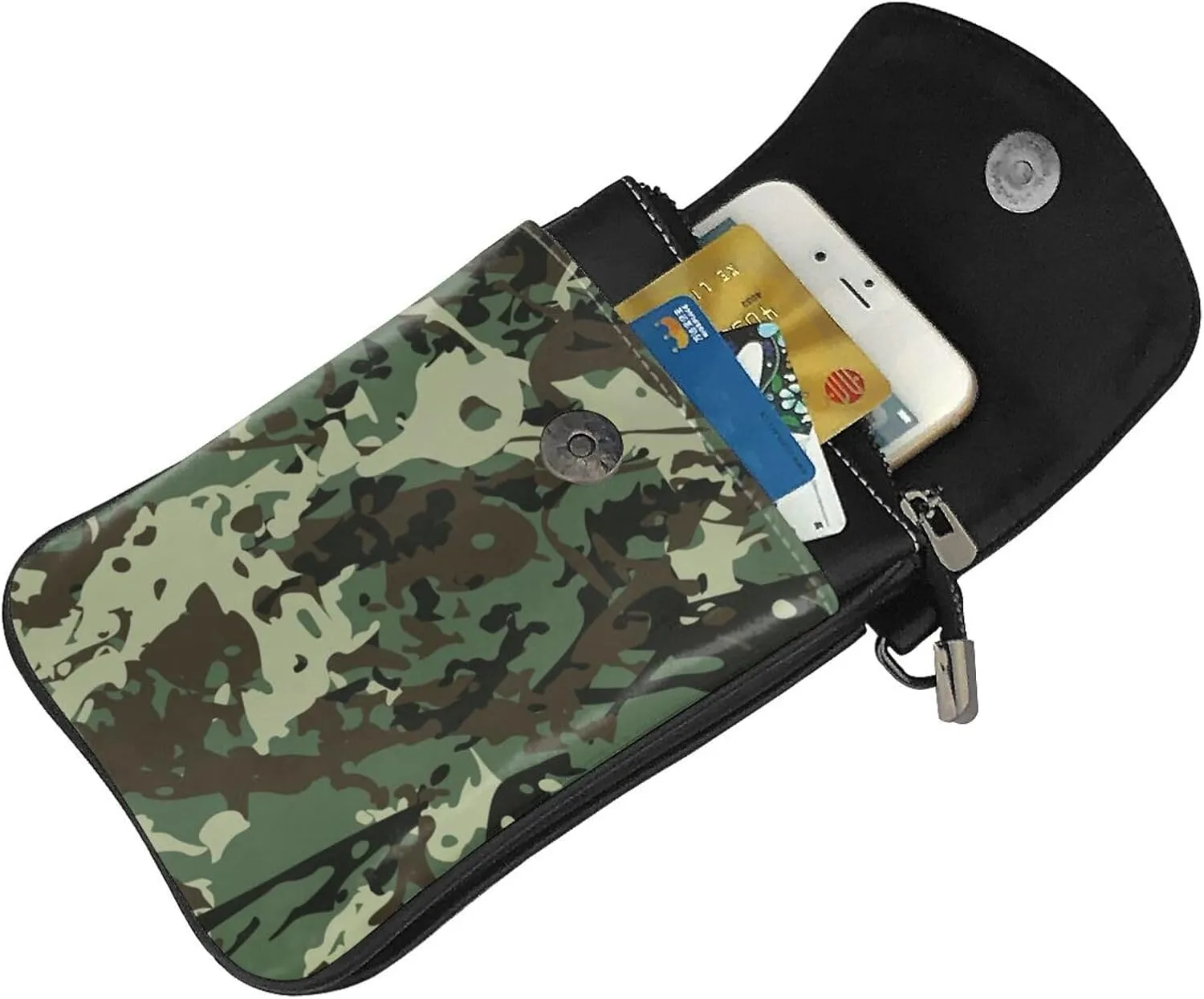 AMRANDOM Small Crossbody Bags for Women Men PU Leather Cell Phone Purse Wallet