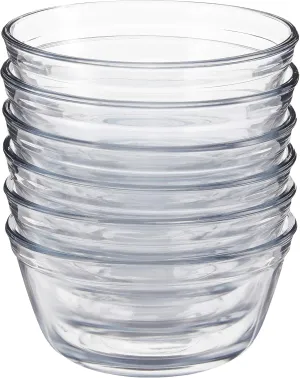 Anchor Hocking Glass Food Prep and Mixing Bowls, 1 Quart (Set of 6), Clear -,81573L11