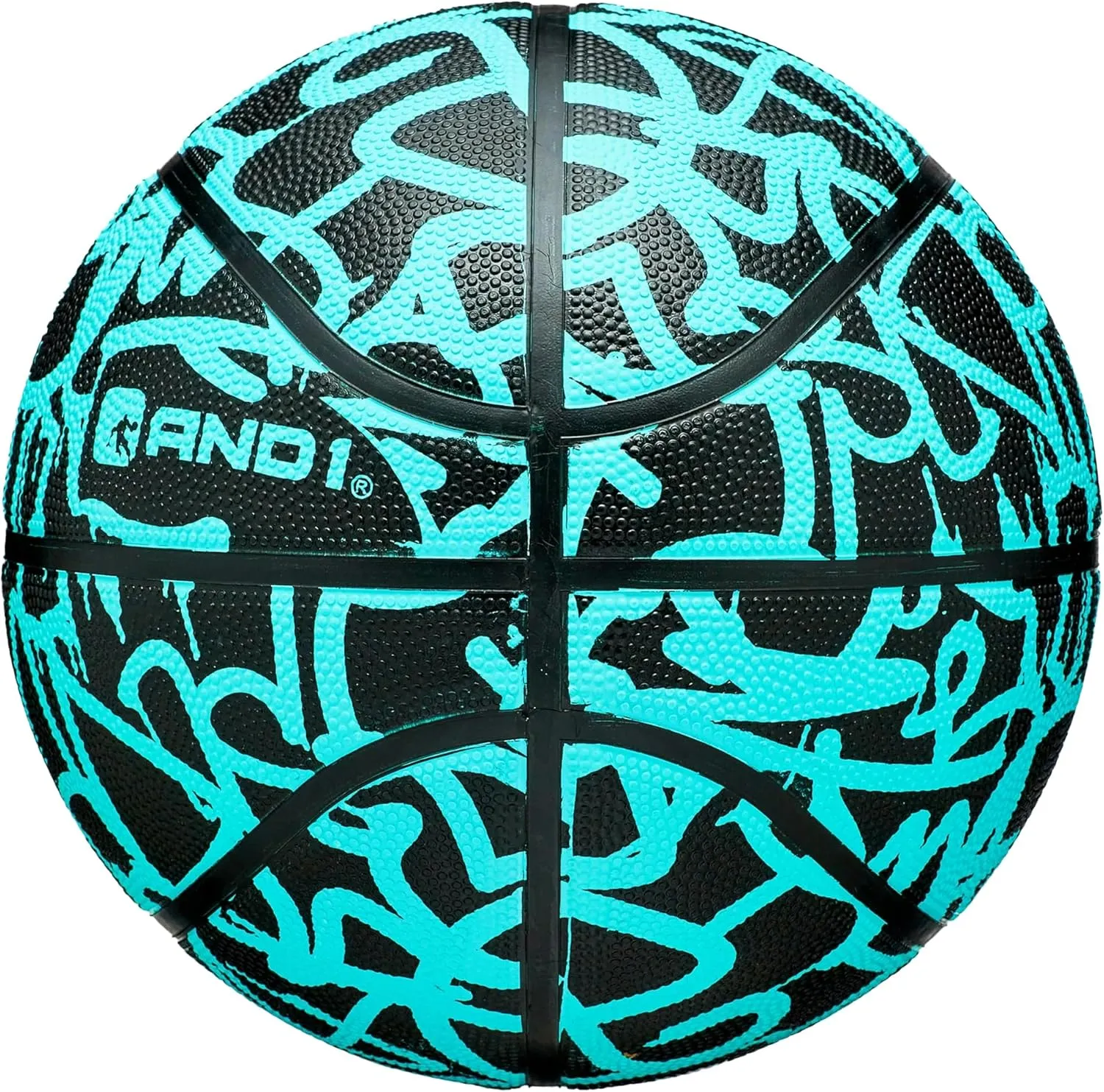 AND1 Fantom Graffiti Rubber Basketball - Streetball for Indoor and Outdoor Use, Deep Channel Construction and Durability
