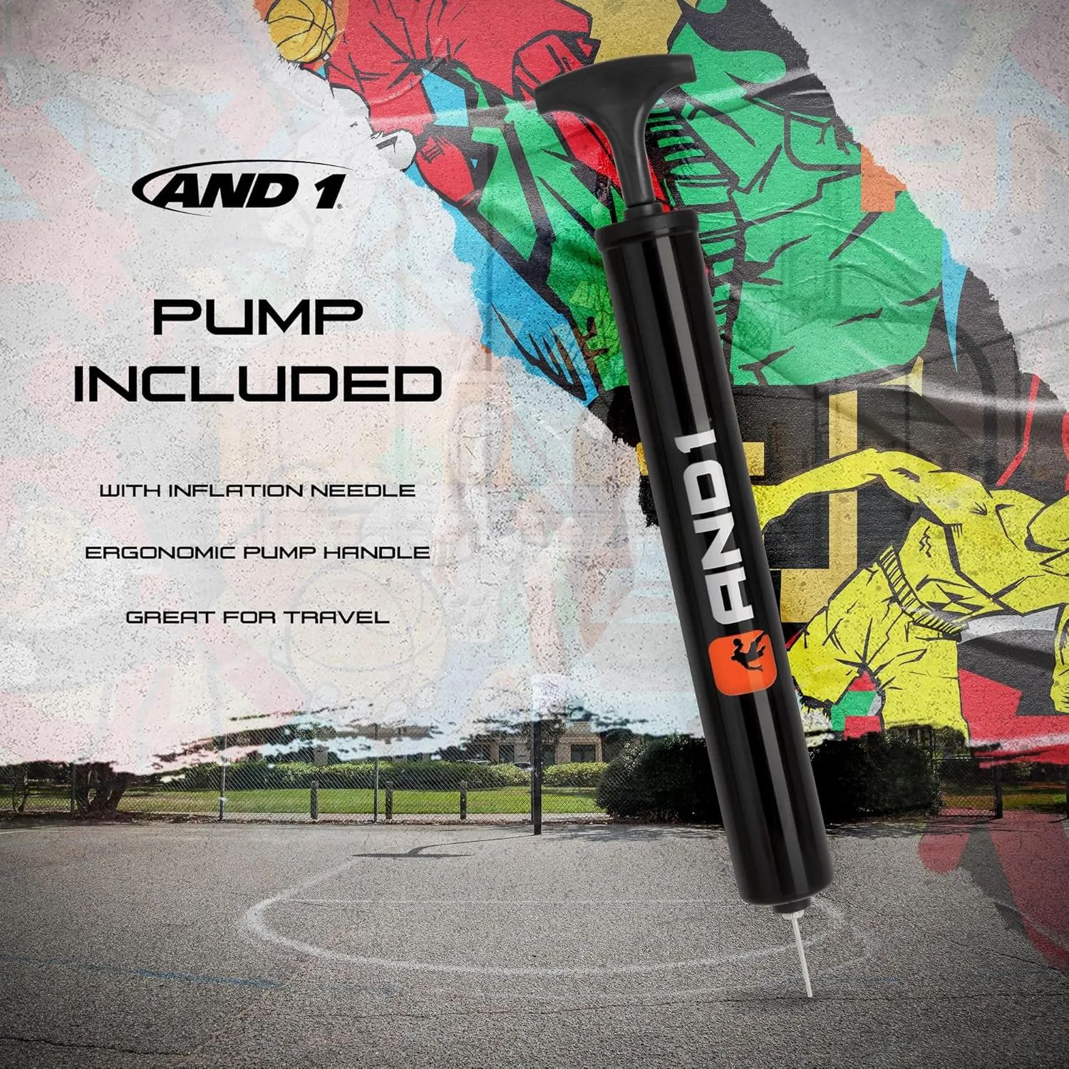 AND1 Fantom Graffiti Rubber Basketball - Streetball for Indoor and Outdoor Use, Deep Channel Construction and Durability