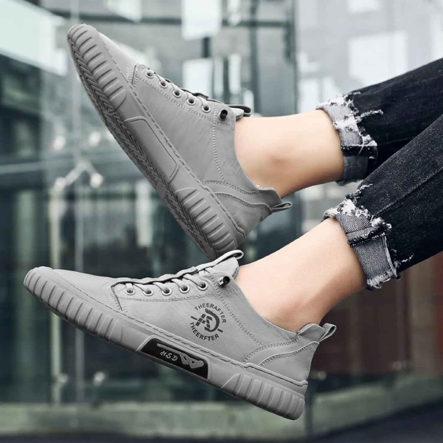 AngryMonkey Hopomart Summer Casual Breathable Men's Shoes,2022 New Outdoor Travel Non-Slip Low Top Sport Jogging Shoes