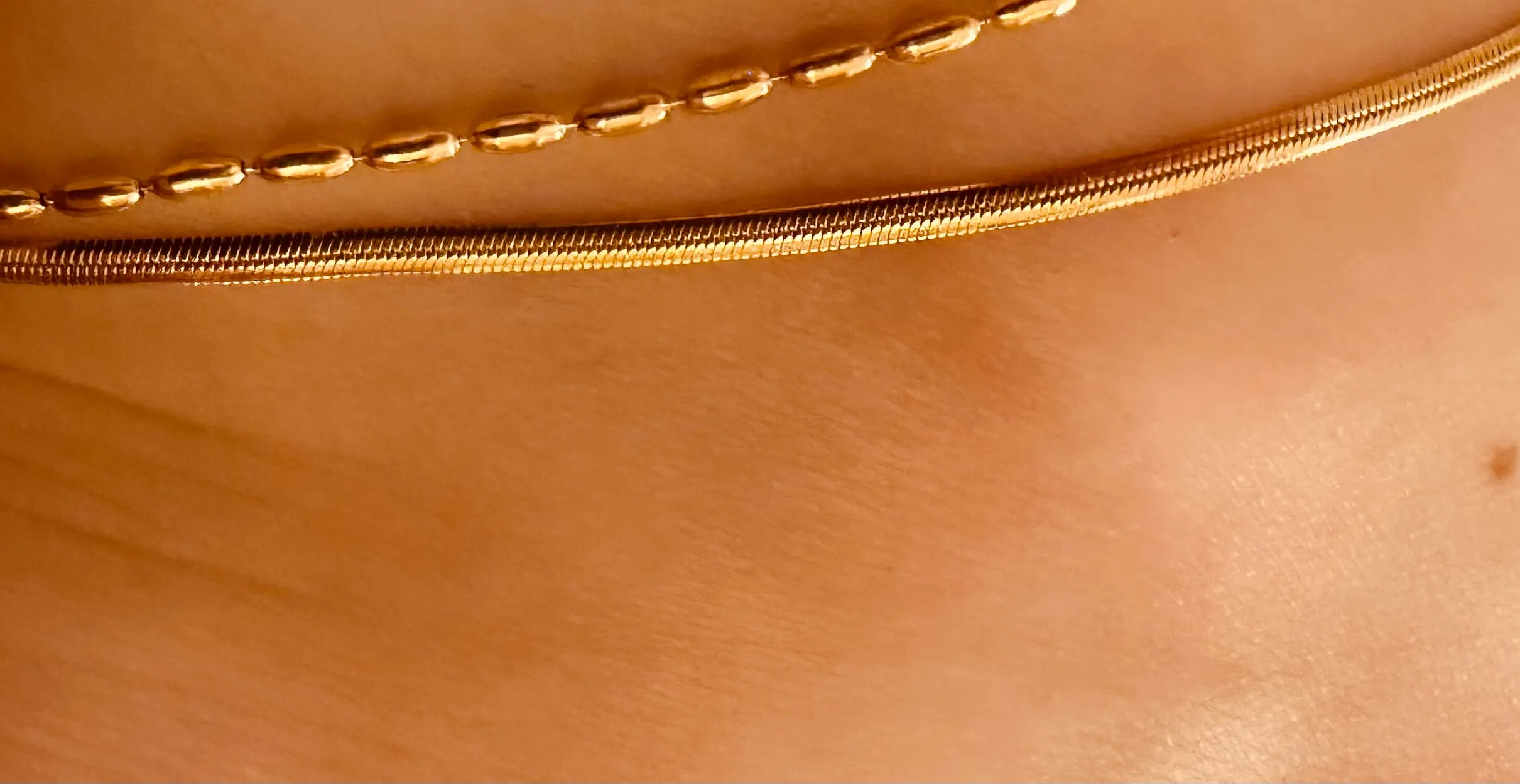 Ankle Bracelet Double Chain Snake Bubble Anklet