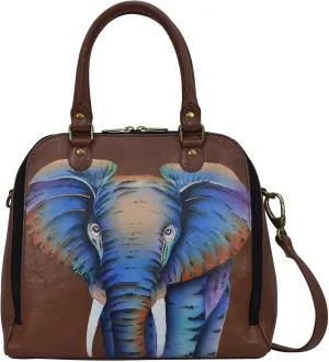 Anna by Anuschka Hand-Painted Leather Organizer Satchel