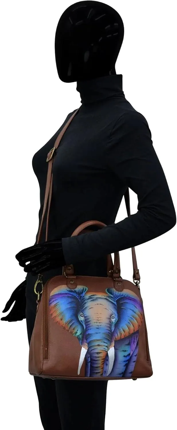 Anna by Anuschka Hand-Painted Leather Organizer Satchel