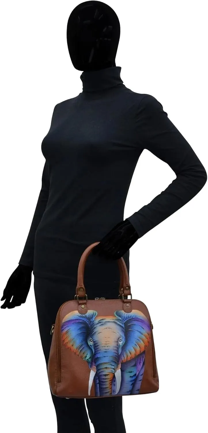 Anna by Anuschka Hand-Painted Leather Organizer Satchel