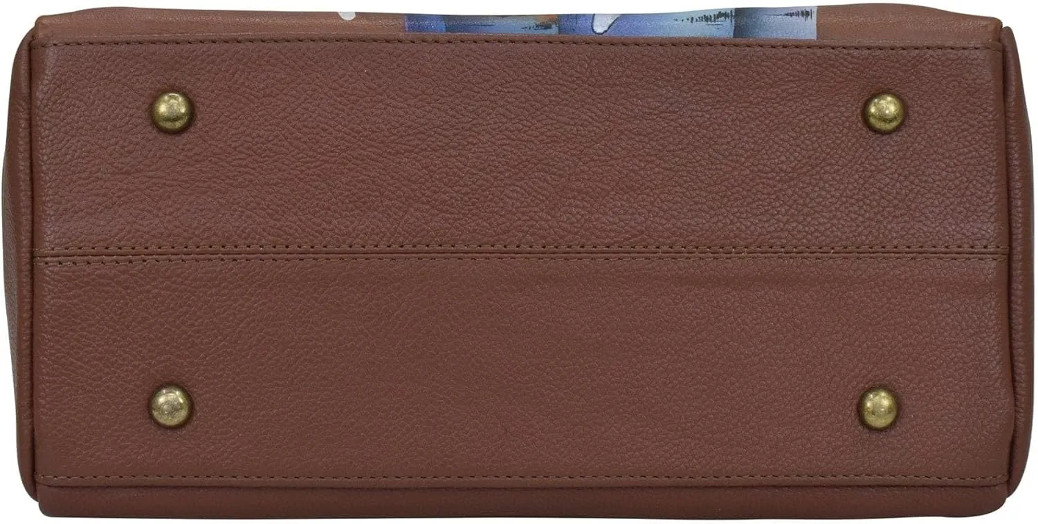 Anna by Anuschka Hand-Painted Leather Organizer Satchel