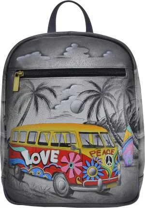Anna by Anuschka Hand Painted Women’s Genuine Leather Medium Backpack