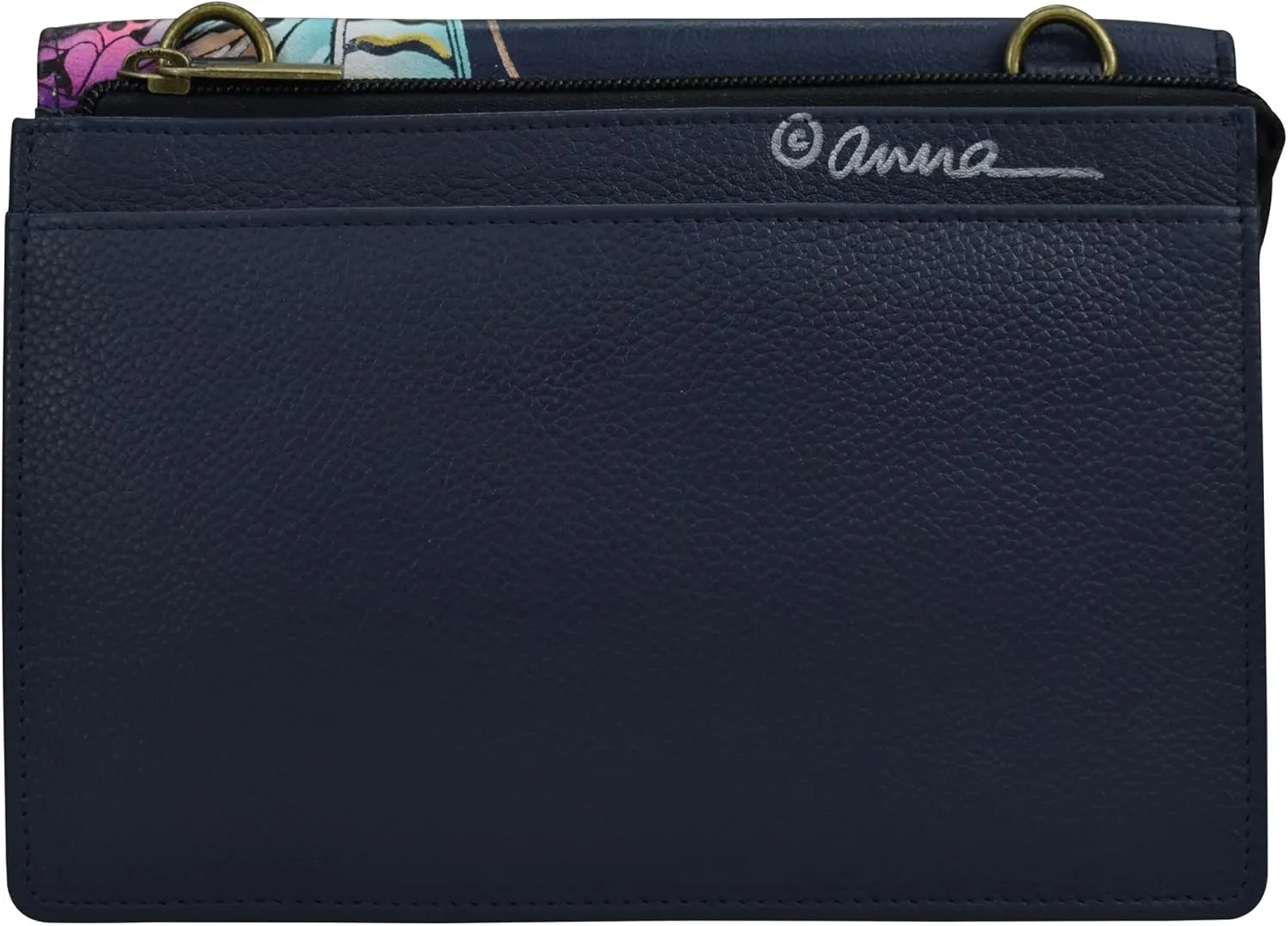 Anna by Anuschka Women's Hand-Painted Genuine Leather 4-In-1 Organizer Crossbody/Belt Bag/Clutch/Wristlet