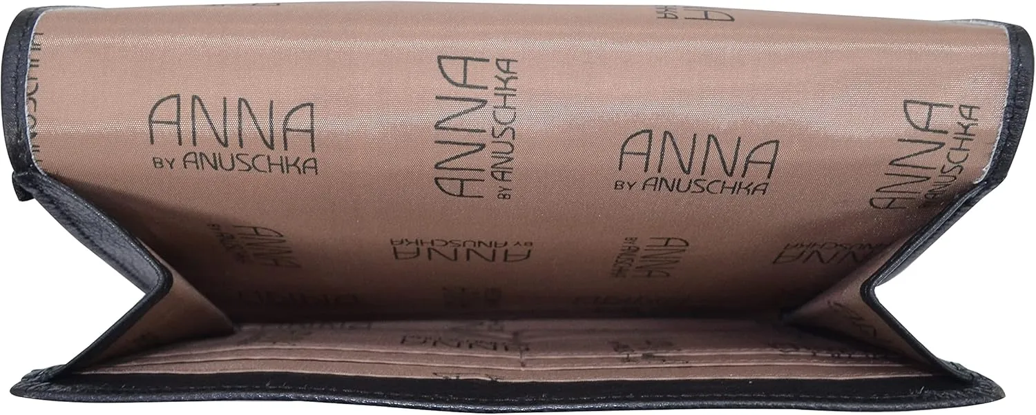 Anna by Anuschka Women's Hand-Painted Genuine Leather 4-In-1 Organizer Crossbody/Belt Bag/Clutch/Wristlet