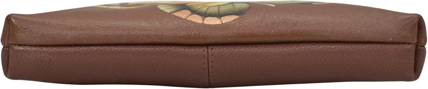 Anna by Anuschka Women's Hand Painted Genuine Leather Wristlet Clutch