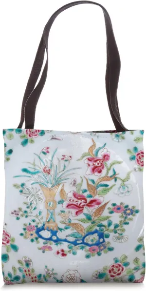 Antique Japanese Famille Rose Porcelain in Chinese Taste Tote Bag
