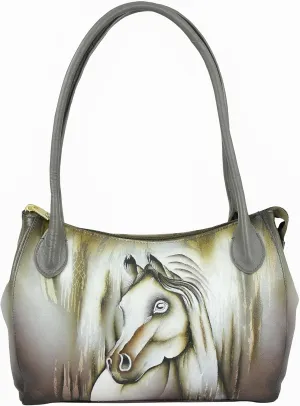 Anuschka Women's Original Hand-Painted Genuine Leather Double Compartment Bag