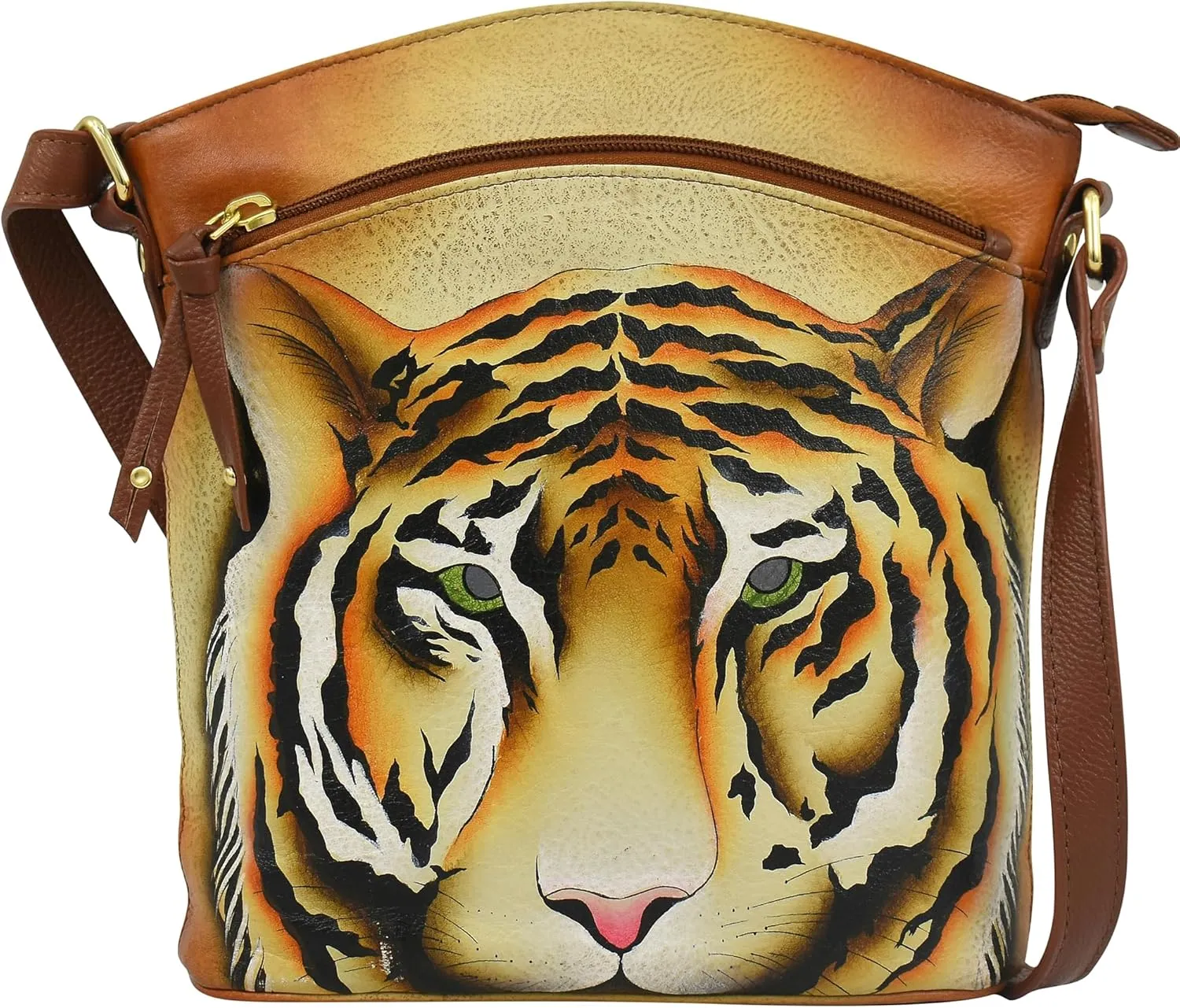 Anuschka Women's Original Hand-Painted Genuine Leather Large Crossbody