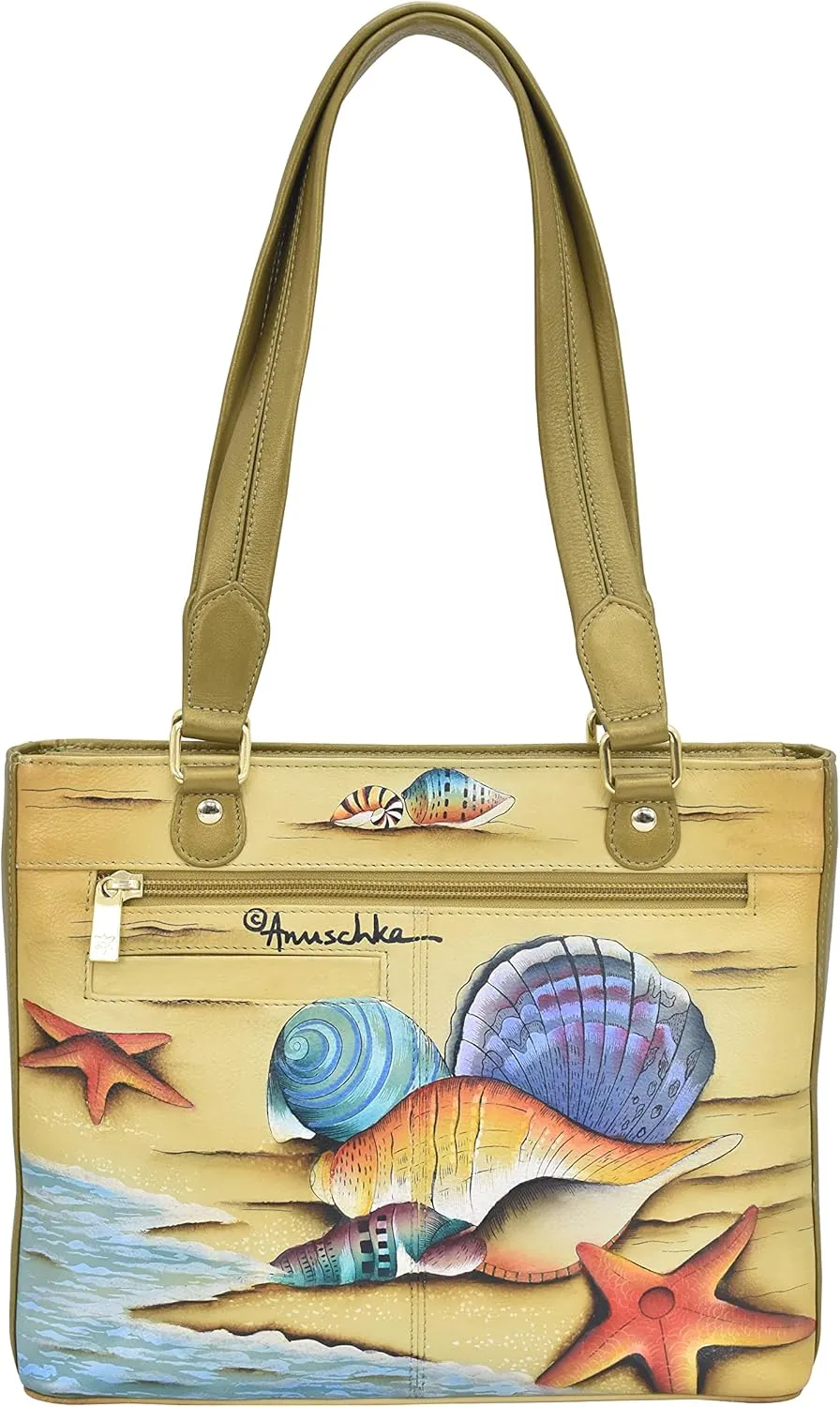 Anuschka Women's Original Hand-Painted Genuine Leather Medium Shopper Shoulder Bag