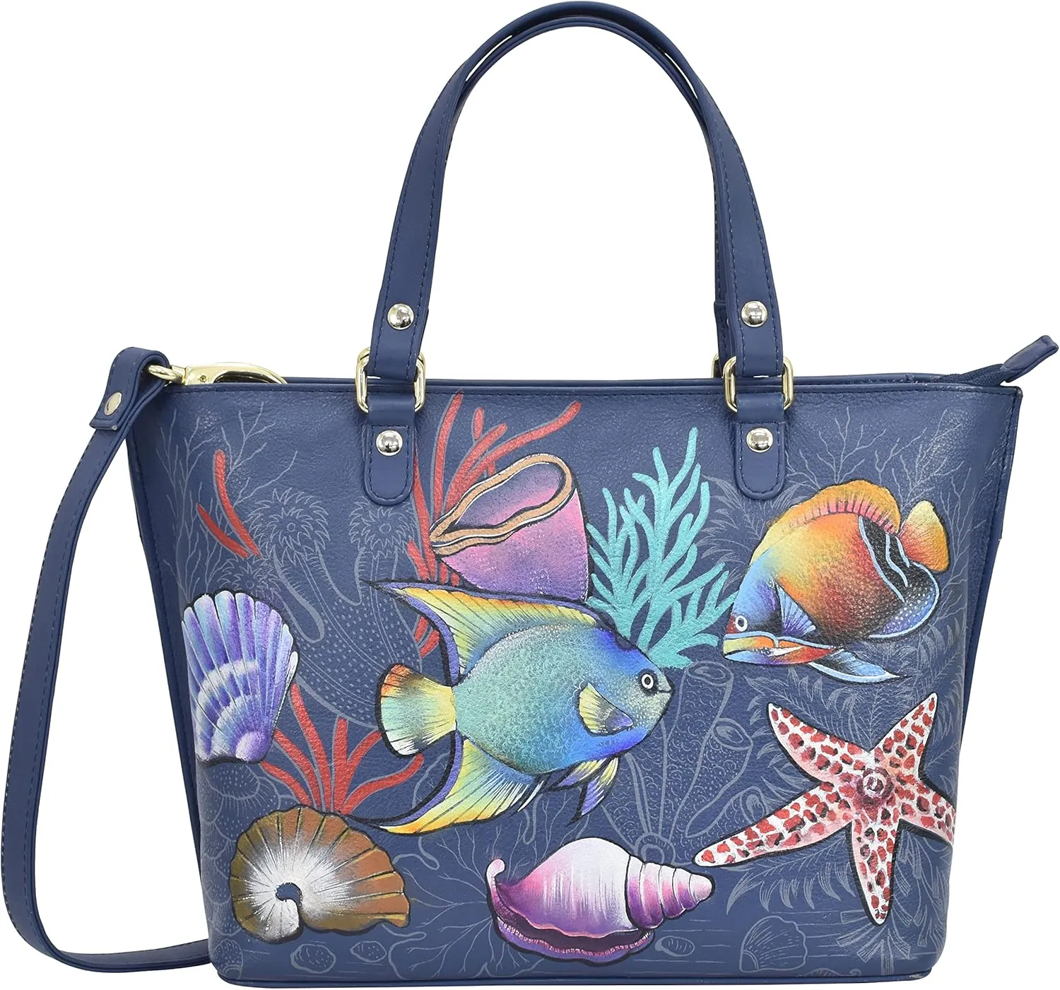 Anuschka Women's Original Hand-Painted Genuine Leather Medium Tote