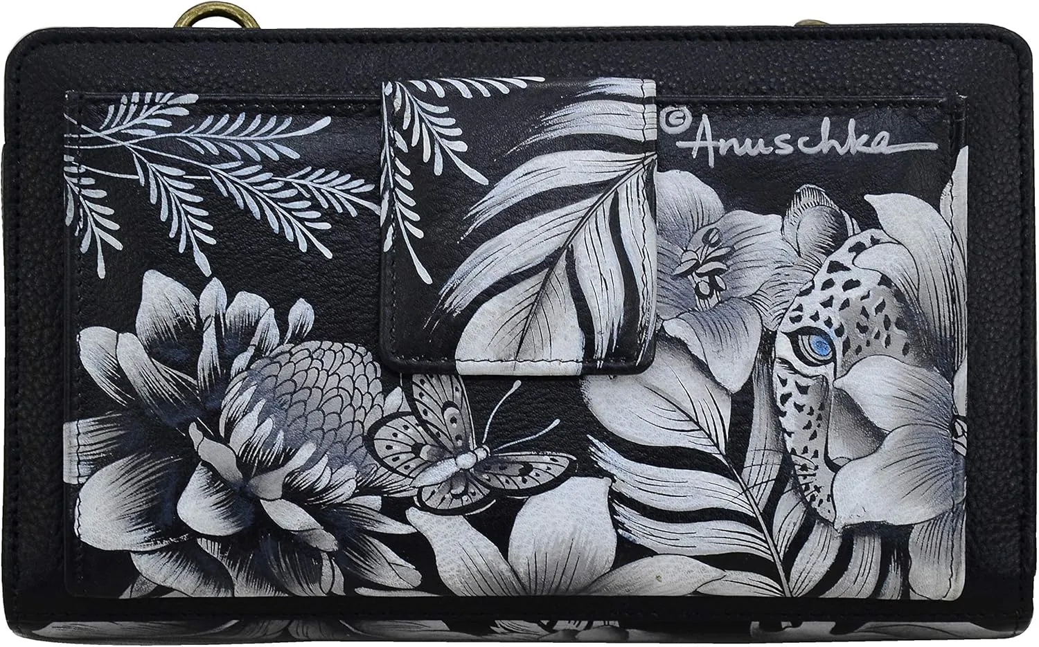 Anuschka Women's Original Hand-Painted Leather RFID Blocking Organizer Wallet