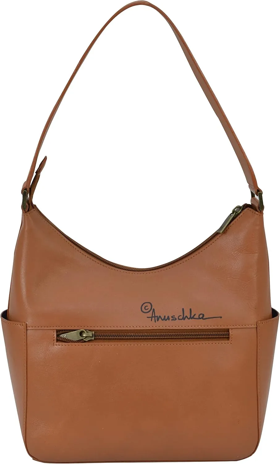 Anuschka Women's Original Hand-Painted Vegetable Tanned Leather Classic Hobo with Side Pockets
