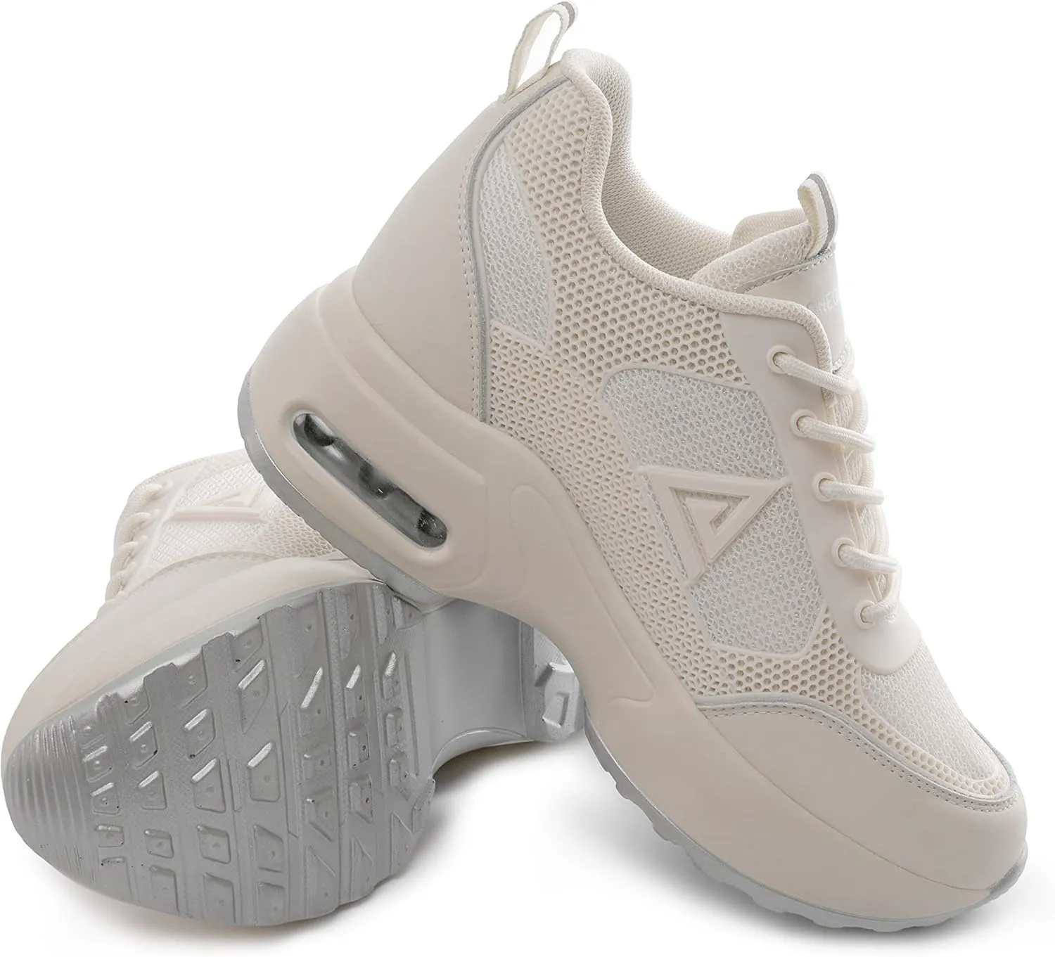 AONEGOLD Women's Wedge Sneakers Inner Heightening Walking Shoes Fashion Breathable Lightweight Air Cushion Casual Sneakers