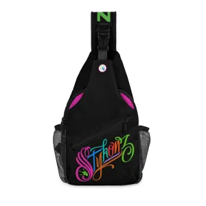 AOP Graffiti Chest Crossbody Bag with Adjustable Strap Candy Scriptkonz