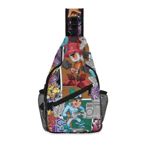 AOP Graffiti Chest Crossbody Bag with Adjustable Strap Comic Stykonz #1