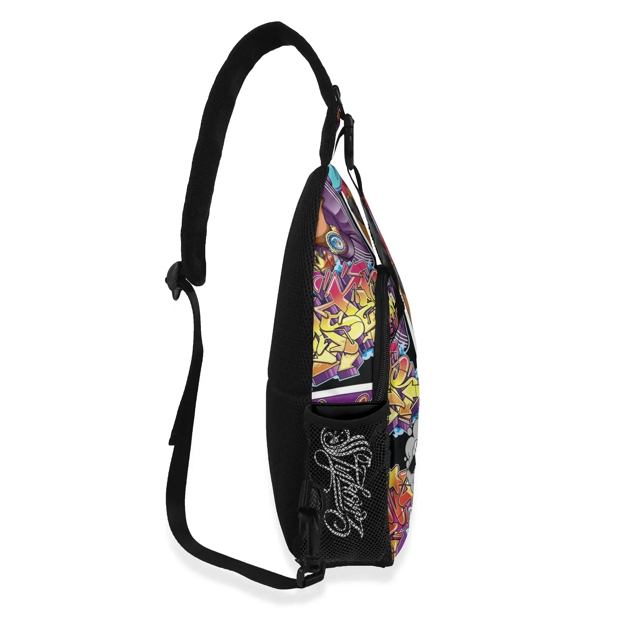 AOP Graffiti Chest Crossbody Bag with Adjustable Strap Comic Stykonz #1