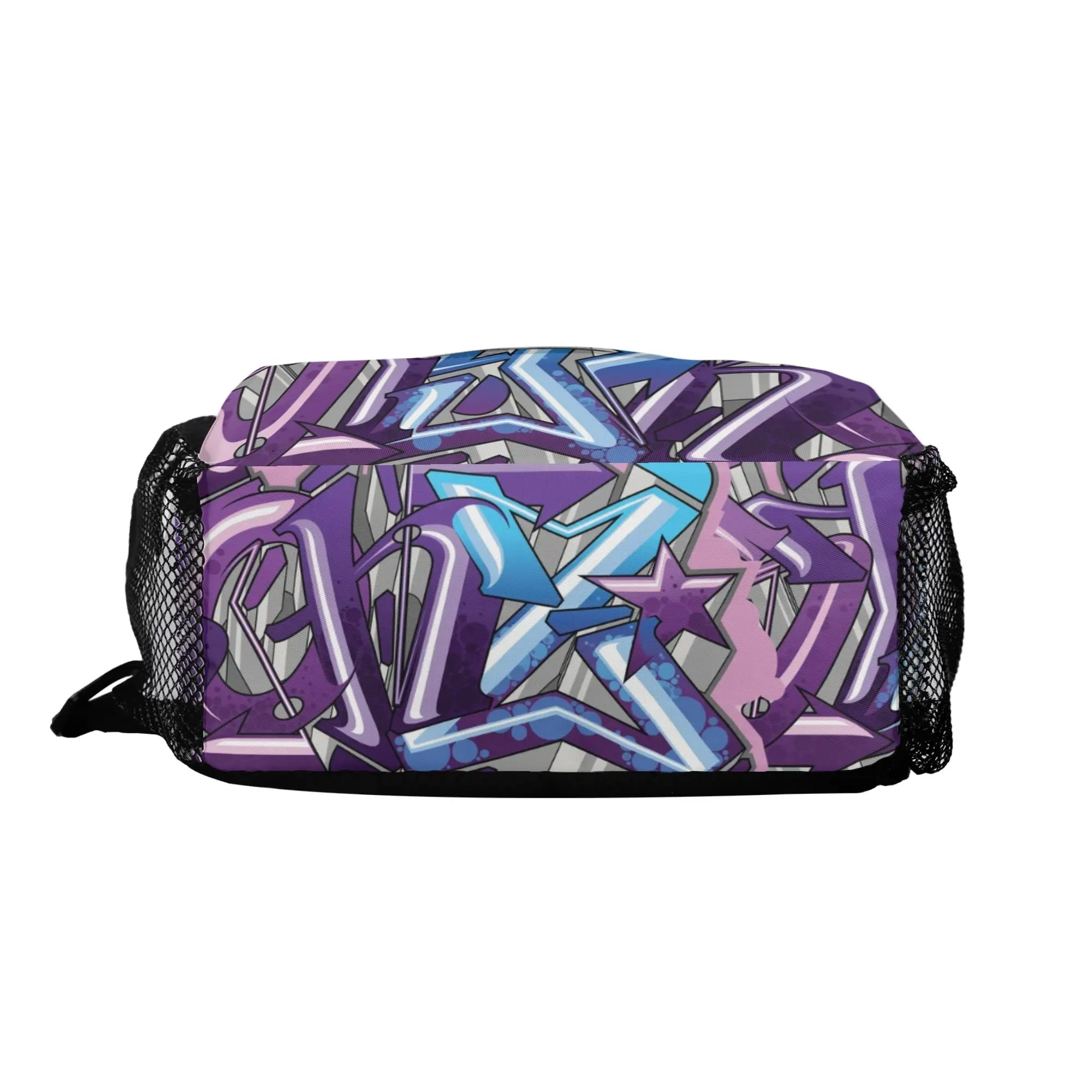 AOP Graffiti Chest Crossbody Bag with Adjustable Strap Stykonz Purple Wildstyle