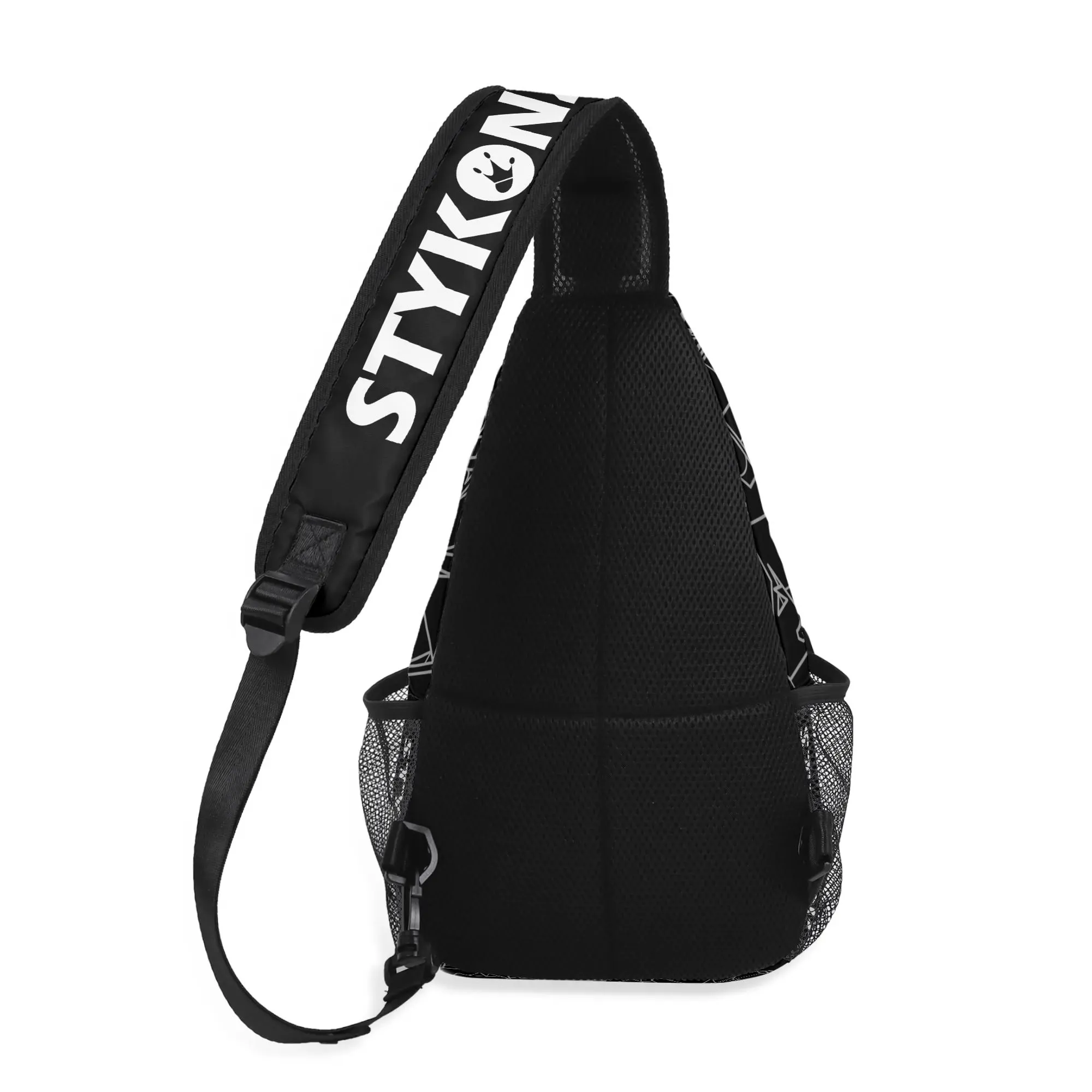 AOP Graffiti Chest Crossbody Bag with Adjustable Strap White Stykonz Ghost