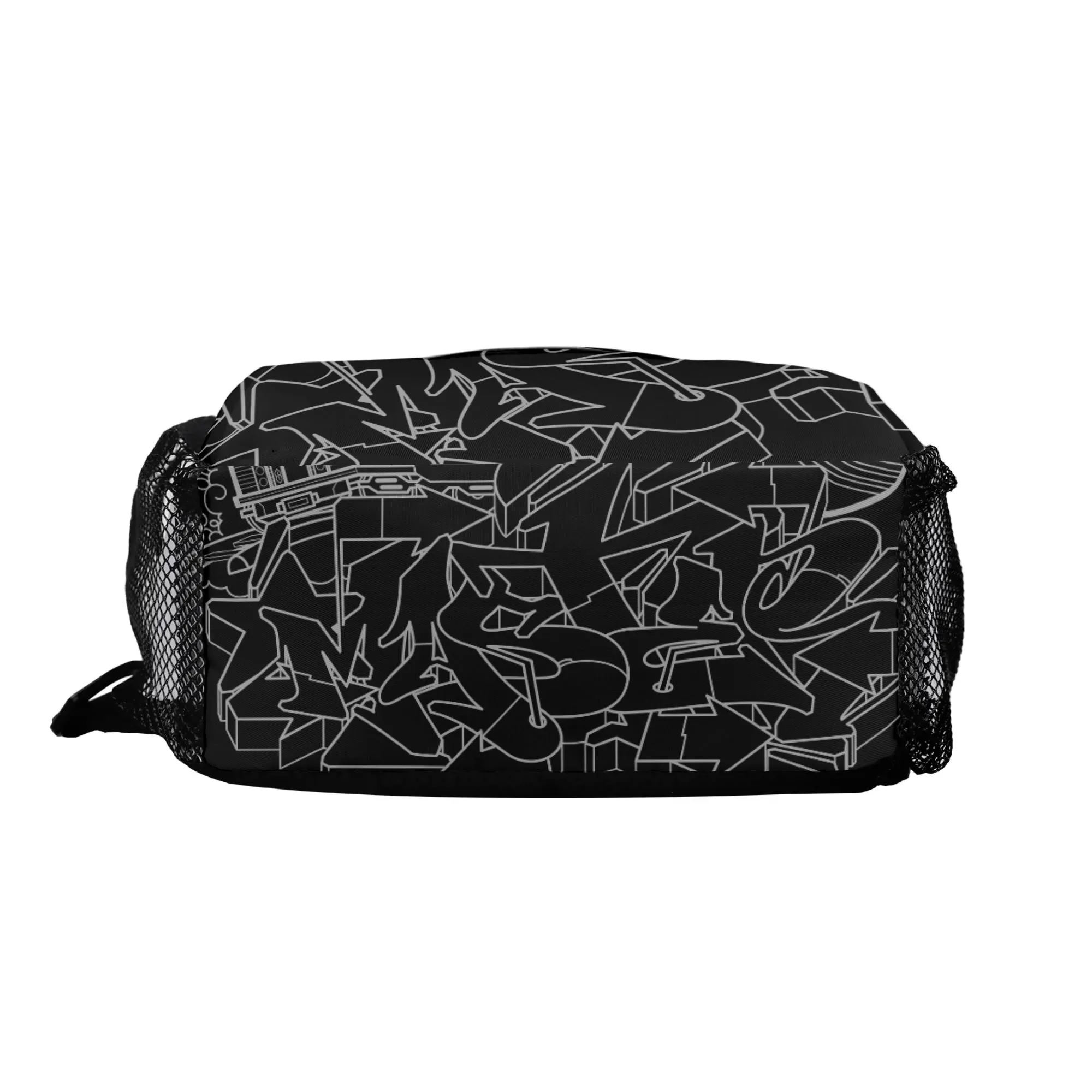 AOP Graffiti Chest Crossbody Bag with Adjustable Strap White Stykonz Ghost