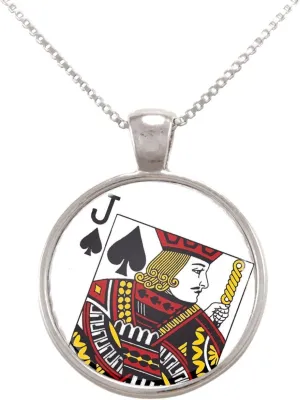 Arthwick Store Jack of Spades Playing Cards Deck Pendant Necklace