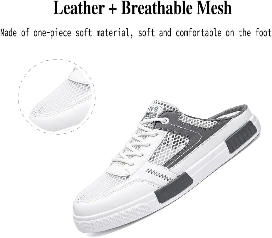 Asifn Mens Casual Slippers Summer Breathable Mesh Sandals Lightweight Non-Slip Walking Shoes Outdoor Beach Shoes