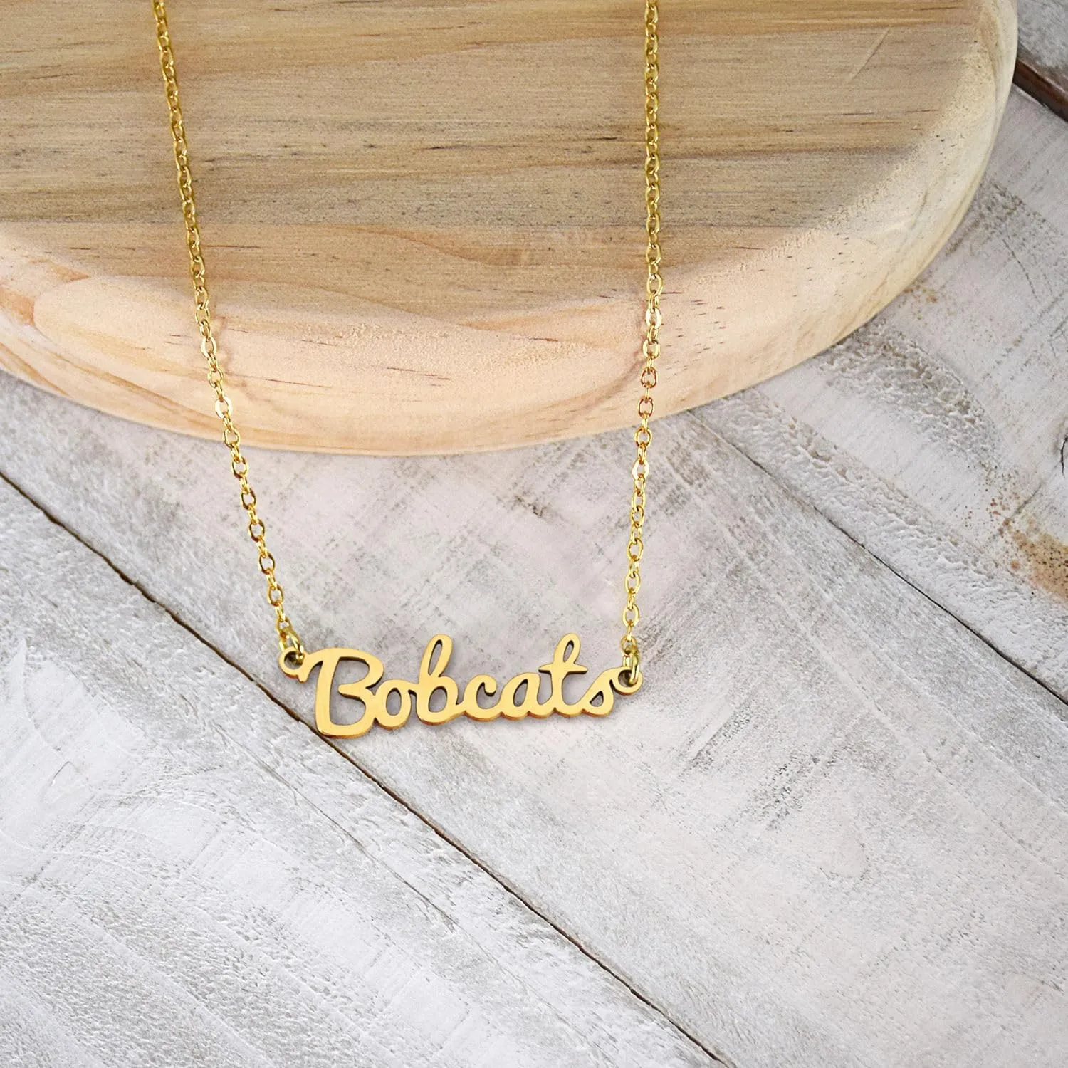 Athletic Script Necklace By Fan Freanzy