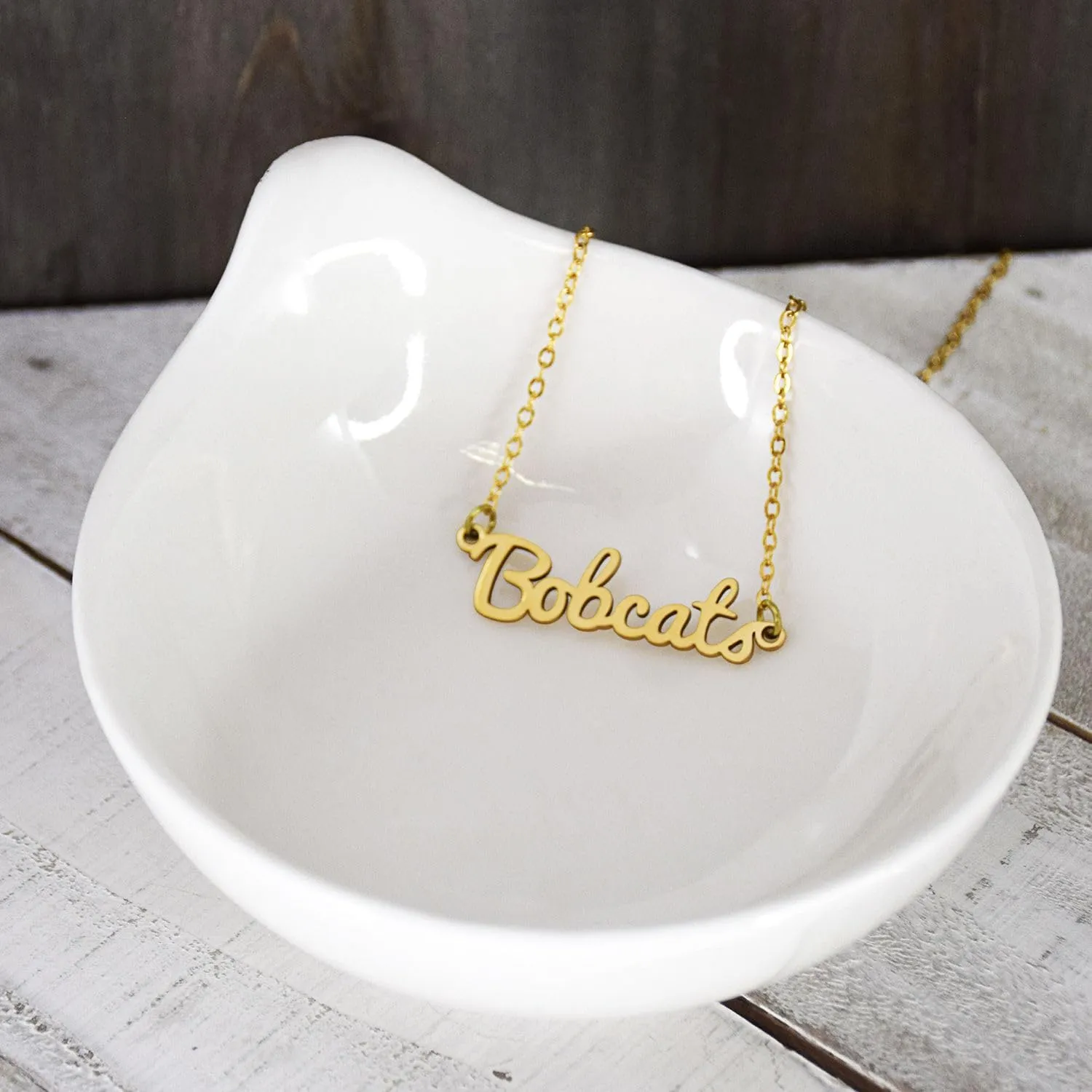 Athletic Script Necklace By Fan Freanzy