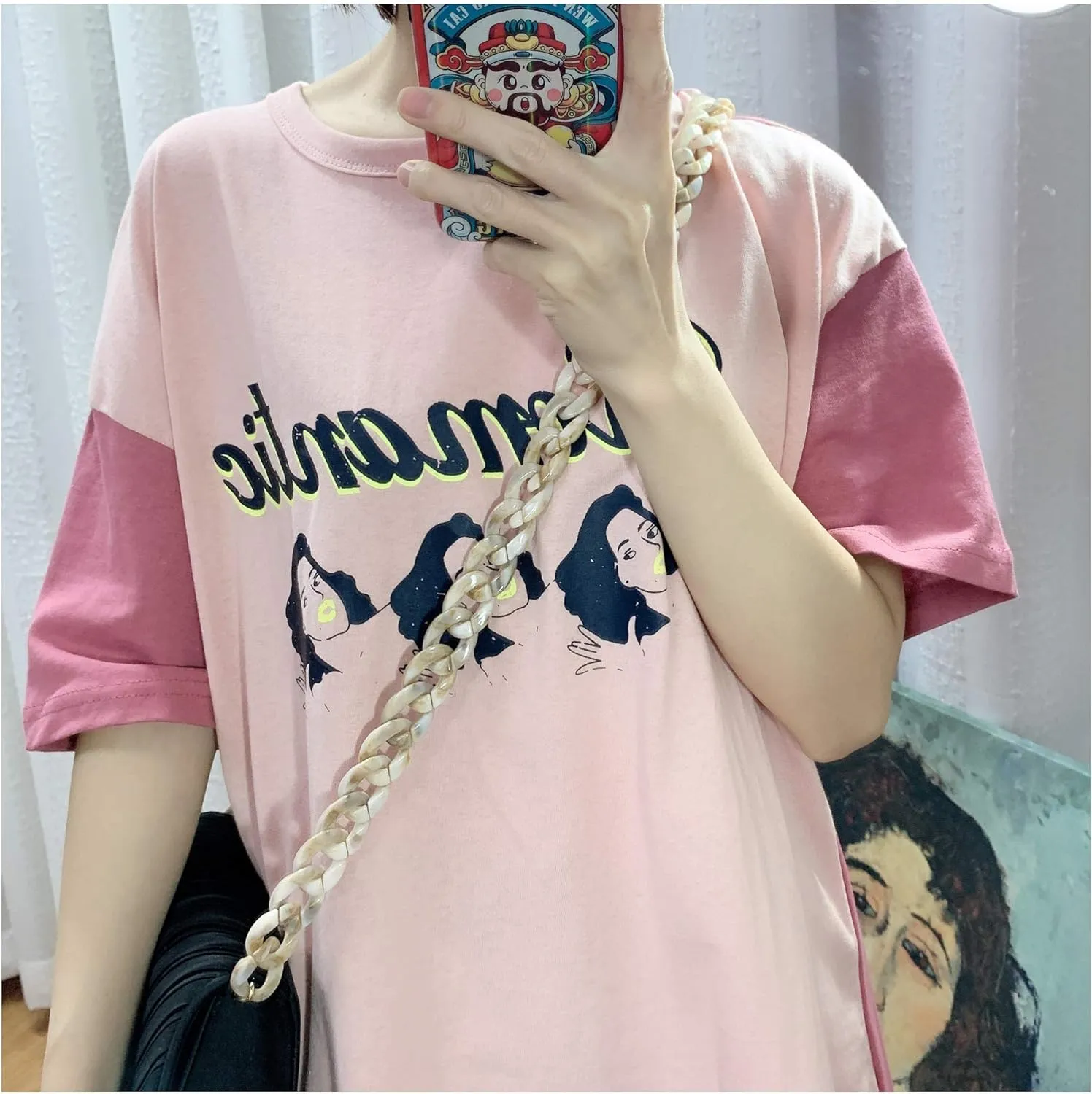Aumey Clear White Black Brown Acrylic Chain Clutch Purse Strap Handles Bag Handbag Purse Replacement Chains 40 Inches