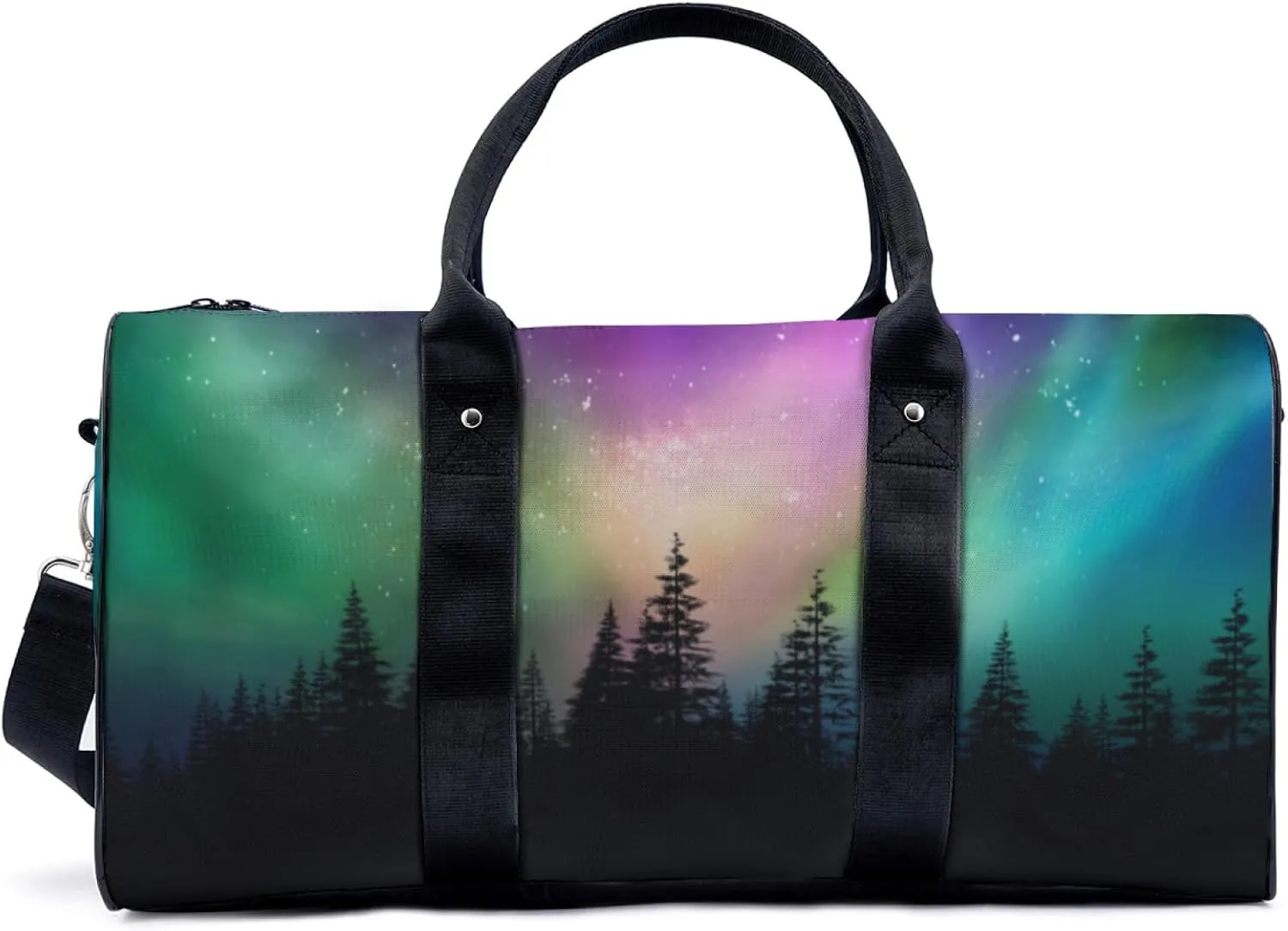Aurora Forest Travel Duffel Bag for Woman Weekender Bag Man Tote Gym Bag Sport Gym Bag Hospital Bag for Labor and Delivery Overnight Bag Luggage Bag