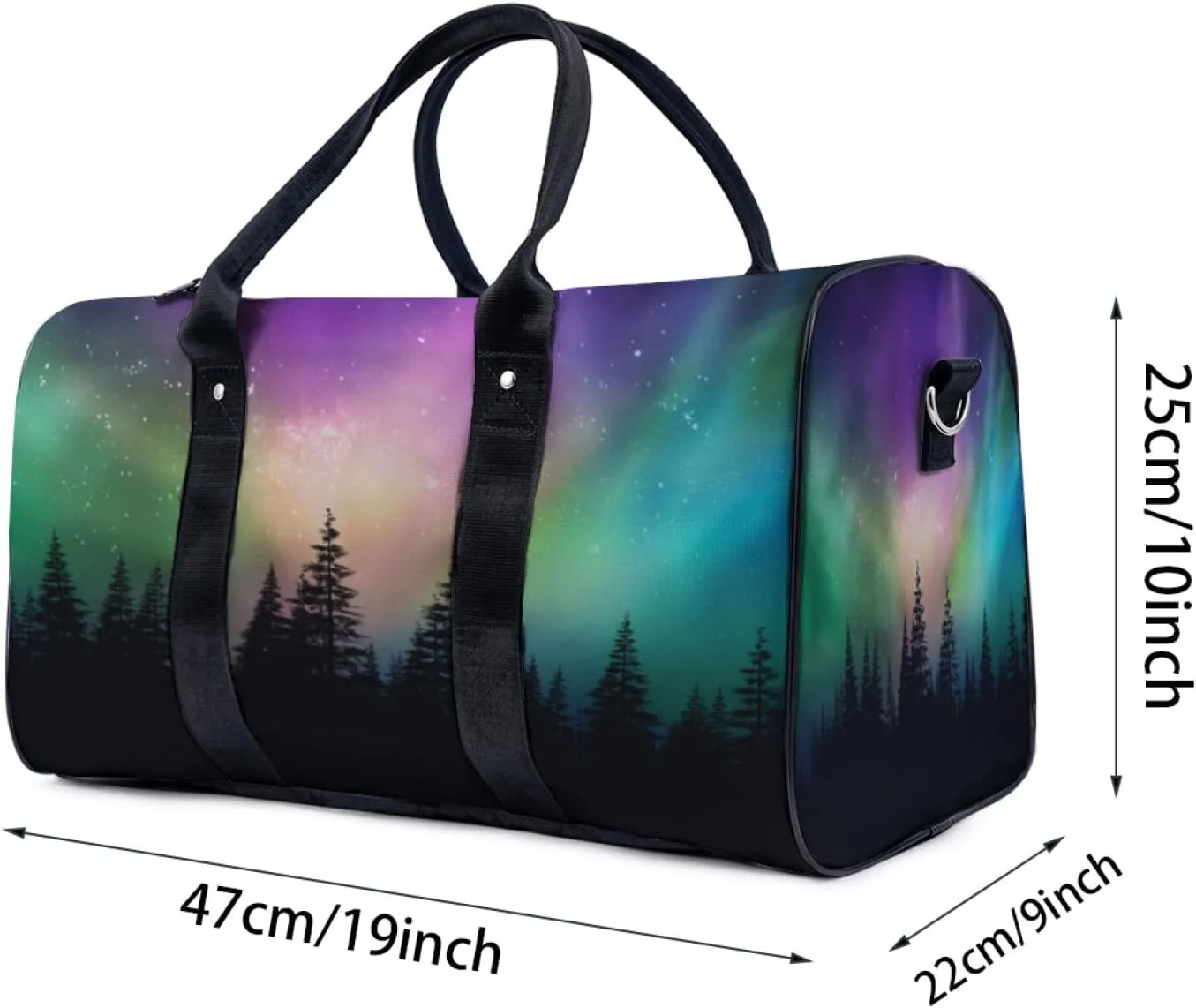 Aurora Forest Travel Duffel Bag for Woman Weekender Bag Man Tote Gym Bag Sport Gym Bag Hospital Bag for Labor and Delivery Overnight Bag Luggage Bag