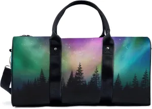Aurora Forest Travel Duffel Bag for Woman Weekender Bag Man Tote Gym Bag Sport Gym Bag Hospital Bag for Labor and Delivery Overnight Bag Luggage Bag