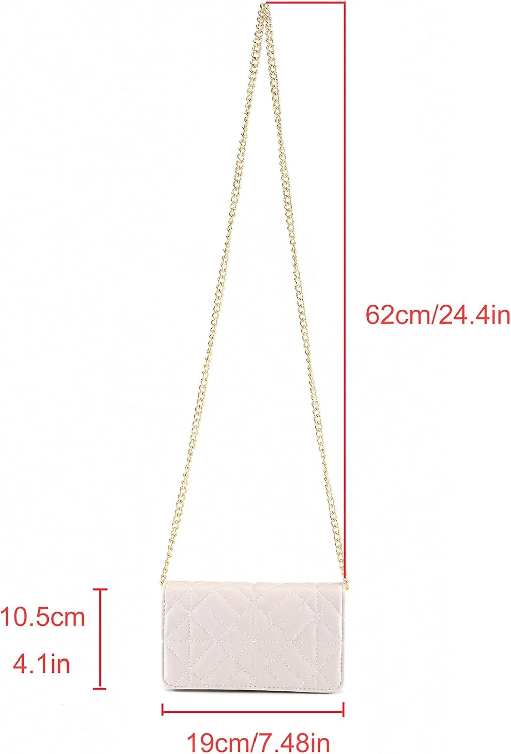 Ayliss Mini Women Crossbody Handbag Shoulder Handbags Evening Clutch Cellphone Wallet Purse PU Leather Bag with Chain