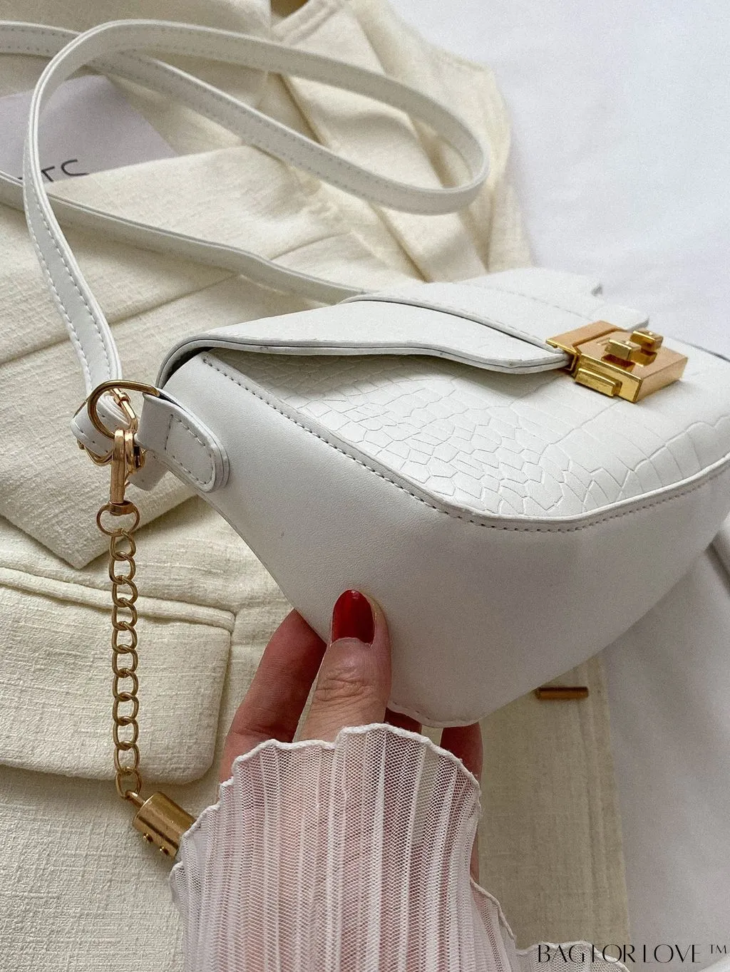 BagForLove - 2023 Ladies Fashion Pu Crocodile Pattern Shoulder & Crossbody Bag - New Arrival