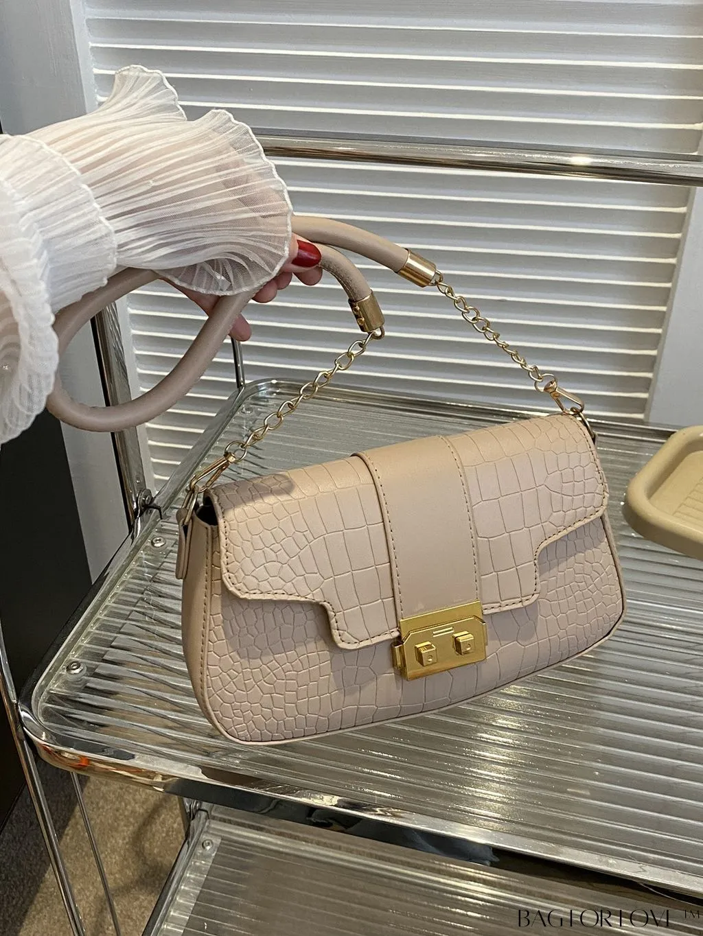BagForLove - 2023 Ladies Fashion Pu Crocodile Pattern Shoulder & Crossbody Bag - New Arrival