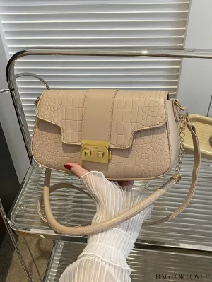BagForLove - 2023 Ladies Fashion Pu Crocodile Pattern Shoulder & Crossbody Bag - New Arrival