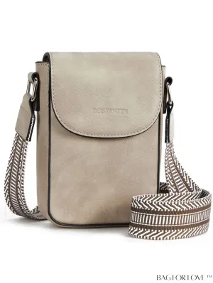 BagForLove - BOSTANTEN Womens Leather Crossbody Bag with Adjustable Guitar Strap - Trendy Phone Wallet Purse
