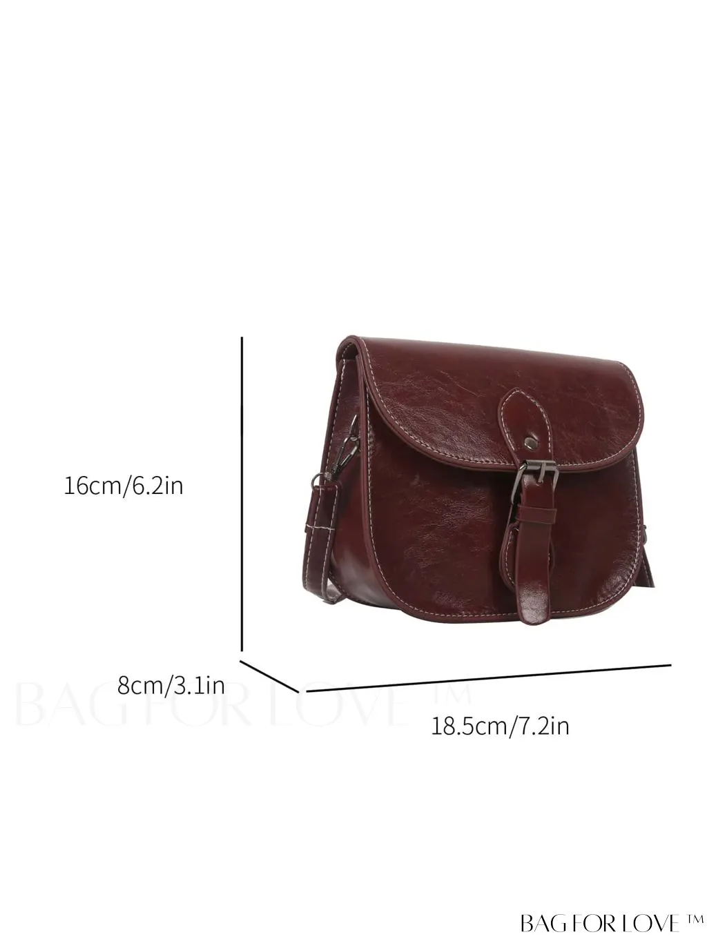 BagForLove - Chic and Compact Saddle Bag with Versatile Shoulder Strap, Ideal for a Casual or Trendy Look
