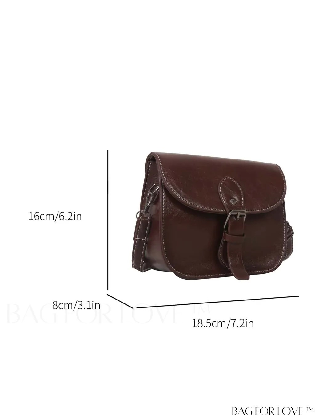 BagForLove - Chic and Compact Saddle Bag with Versatile Shoulder Strap, Ideal for a Casual or Trendy Look
