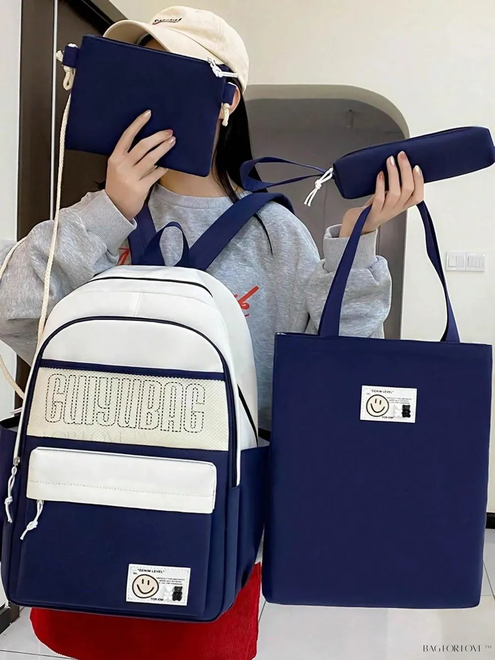 BagForLove - Cute Contrast Color Shoulder Bags for Students