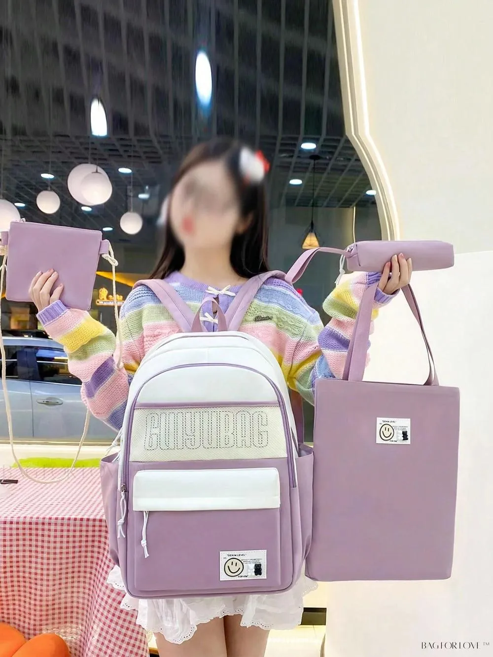 BagForLove - Cute Contrast Color Shoulder Bags for Students