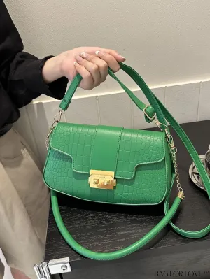 BagForLove - Stylish 23 Pu Crocodile Pattern Womens Shoulder Crossbody Bag